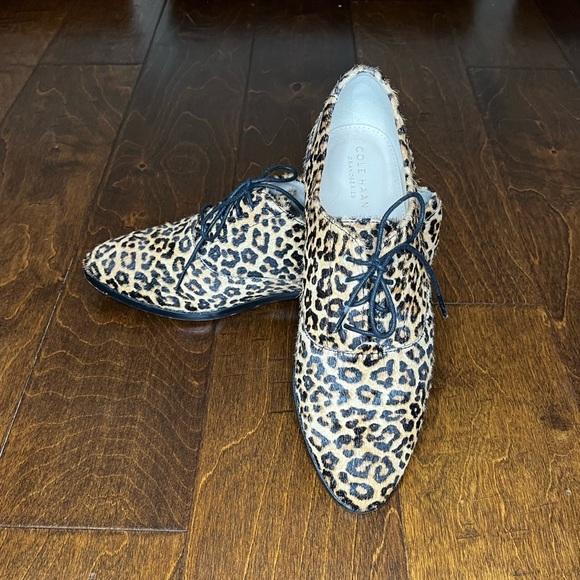 Women’s Cole Haan Fernanda Zero Grand Animal Print Oxford Size 7.5 - Picture 6 of 8